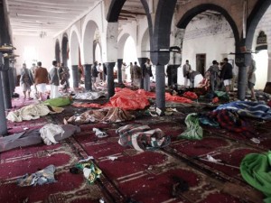 Suicide bombers Attack 2 mosques in Yemen, at least 46 killed, 100 injured. 